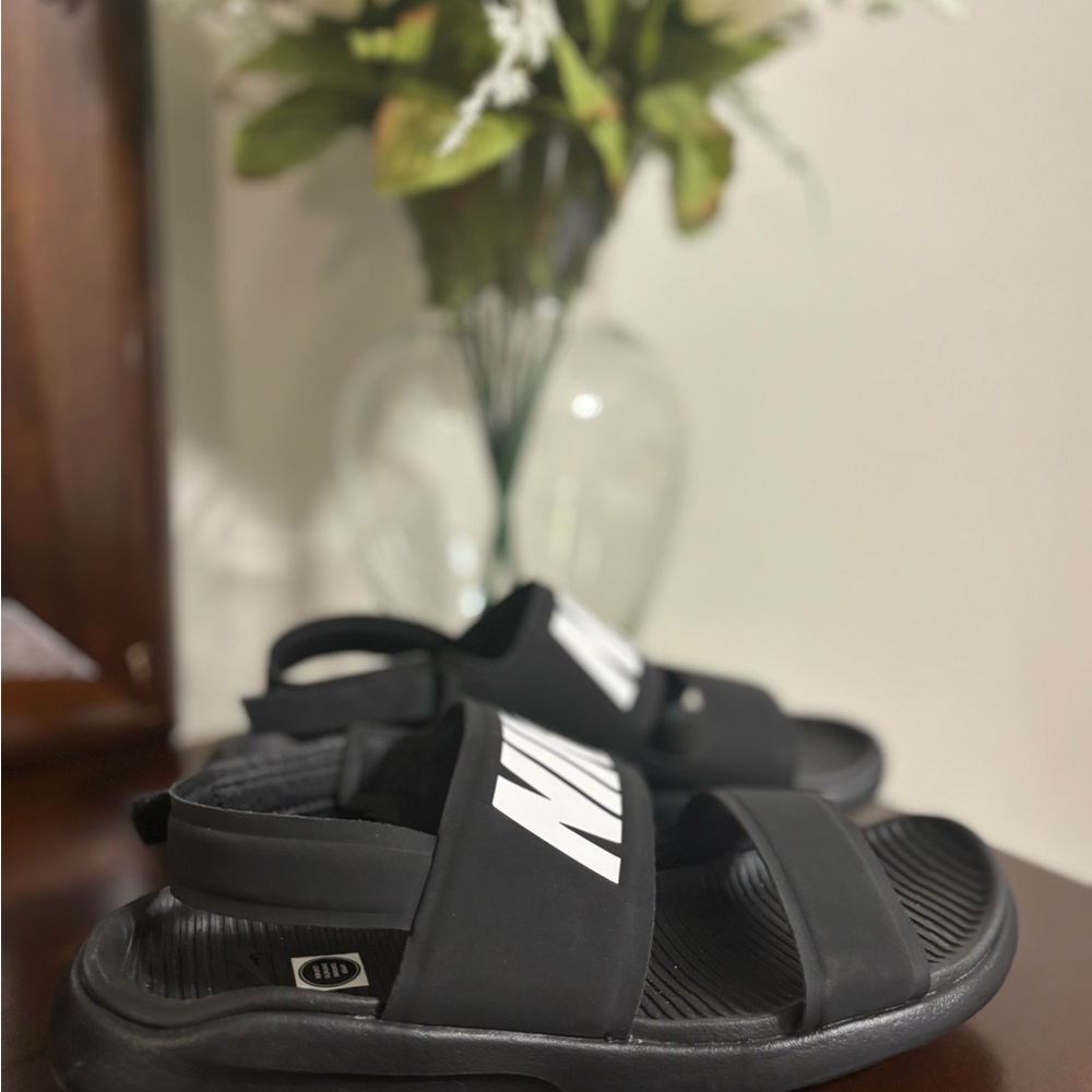 Nike Black and White Slide Sandals